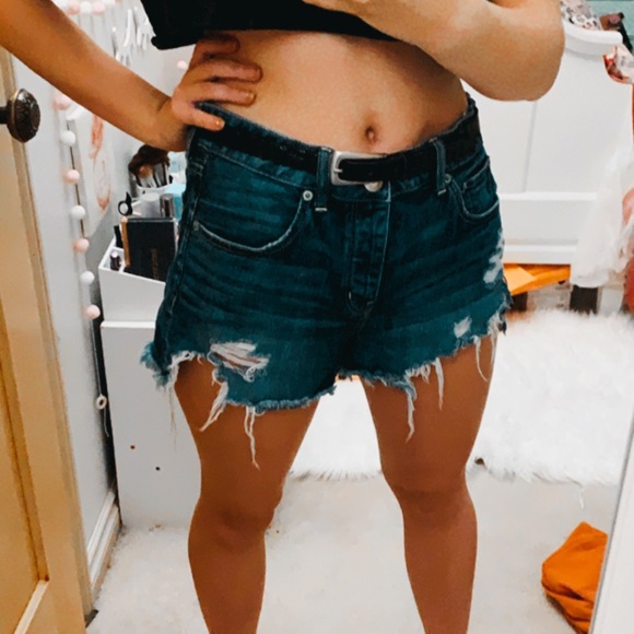 American Eagle Outfitters Pants - American Eagle Distressed Denim Shorts Size 8